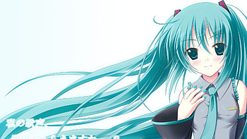 girl, hair, light, blue, anime HD wallpaper