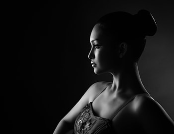 *, Girl, Black and white, Style, Portrait, Look HD wallpaper