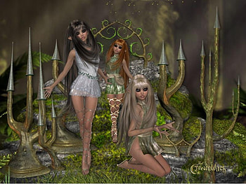 Fairies, abstract, fantasy HD wallpaper