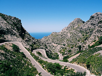 Nature, Grass, Mountains, Road, Winding, Sinuous, Beautiful Landscape HD wallpaper