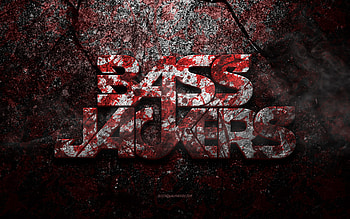 Bassjackers logo, grunge art, Bassjackers stone logo, red stone texture, Bassjackers, grunge stone texture, Bassjackers emblem, Bassjackers 3d logo HD wallpaper