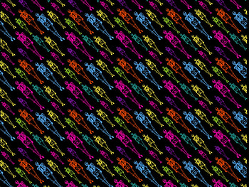 colorfull skelettons rainbow bg, neon, black, abstract, rainbow, skelettons, colorfull, labrano HD wallpaper
