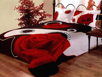 a beauty large red rose, roses, graphy, bedding, red, interior, large, beauty HD wallpaper