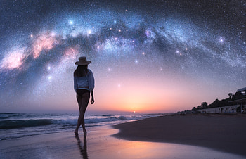 Night Walk at Beach, bikini, Night, walk, beach HD wallpaper