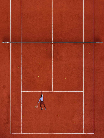 Tennis, Markup, Lines, Minimalism, Court, Athlete, Sportsman HD phone wallpaper
