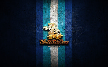Sydney Blue Sox, golden logo, ABL, blue metal background, australian baseball team, Sydney Blue Sox logo, baseball, Australian Baseball League HD wallpaper
