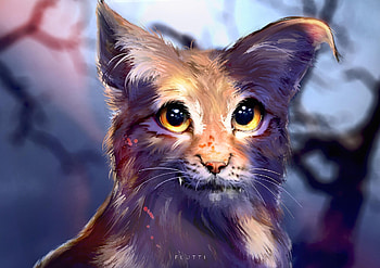 Catpire, flutti, charline k, art, pisici, fantasy, face, eyes, cat HD wallpaper