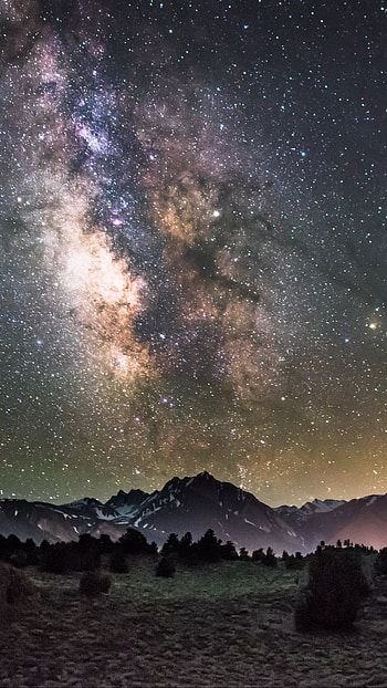 Galaxy Infinity, Sky galaxy, Starry mountains, backgrounds HD phone wallpaper