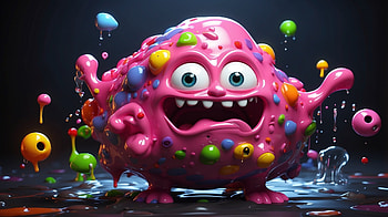 Slimy creature, Slime, creature, colorful, weird, candy HD wallpaper