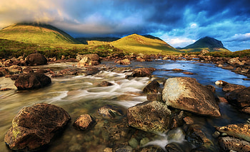 stream Isle of Skye, hills, scotland, rocks, brook HD wallpaper