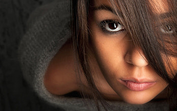 Brown eyes, girl, model, woman, portrait HD wallpaper