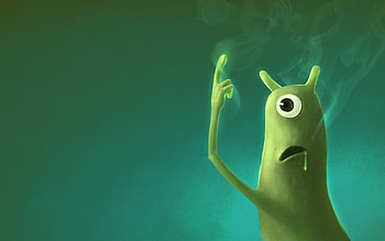 Prux 2 Collab by Norke, creature, green, cyclops HD wallpaper
