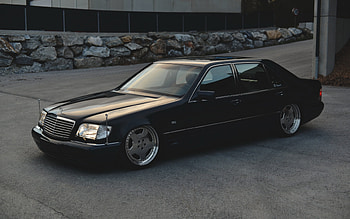 Mercedes-Benz W140, tuning, black, Mercedes-Benz S-class, tuning W140, S-class W140, German cars, Mercedes HD wallpaper