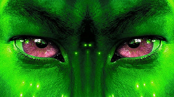 Alien Green, composition, colorful, fun, faces, goddess, beauty, artistic, abstract, enhanced, humor, female, art, color, hot, girl, beautiful, woman, fantasy, compo, funny, girls HD wallpaper