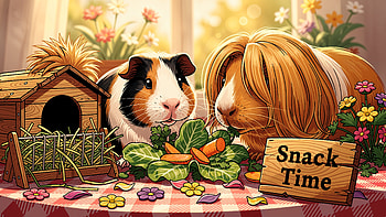 Cozy Guinea Pig Snack Time —, Guinea Pig HD wallpaper