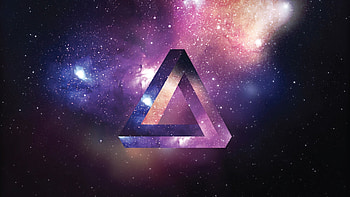 Space triangle, galaxy, universe, triangle, space, stars HD wallpaper