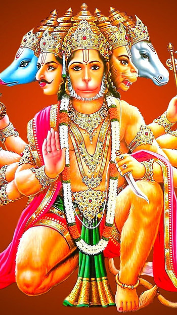Panchmuki hanuman HD phone wallpaper