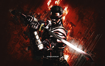 Kenshi Takahashi, Mortal Kombat, orange stone background, Mortal Kombat 11, Kenshi Takahashi grunge art, Mortal Kombat characters, Kenshi Takahashi character, SpecOps Scorpion MKX HD wallpaper