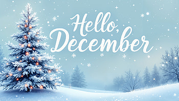 Hello December - Winter Wonderland, Hello December, winter, Christmas, December, snow HD wallpaper