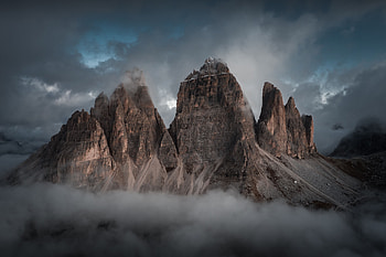 Landscape, Nature, Mountains, Clouds, Rocks, Vertex, Tops HD wallpaper