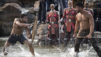T'Challa, Epic battle, Chadwick Boseman, Black Panther movie HD wallpaper
