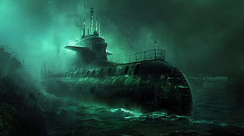 Military Submarine in the Ocean -, submarine, ocean, military HD wallpaper