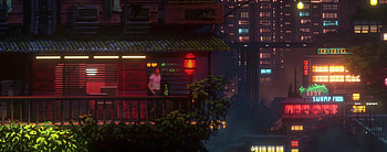 The Last Night, neon city, neon lights, Sci Fi, cyberpunk HD wallpaper