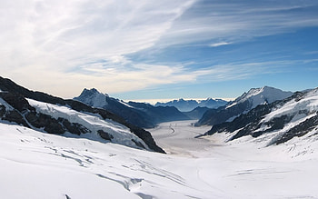 Landscape, Nature, Mountains, Snow, Sunny HD wallpaper