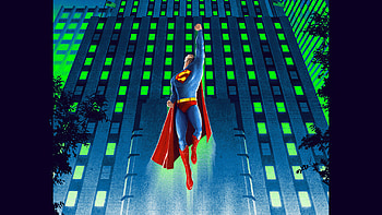 Superman Flying Above Artwork, superman, superheroes, artist, artwork, digital-art HD wallpaper