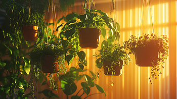 Serene Hanging Plants in Ultra, hanging plant, plant, sunlight HD wallpaper