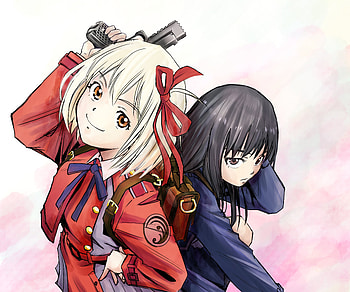 Chisato Nishikigi & Takina Inoue, Takina Inoue, Chisato Nishikigi, Anime, Lycoris Recoil HD wallpaper