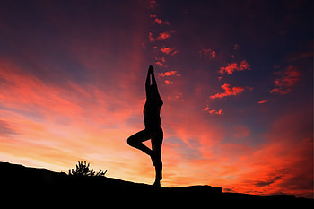 Sports, Sunset, Silhouette, Human, Person, Yoga HD wallpaper