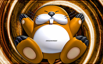 Monty Mole, brown grunge background, vortex, Super Mario, cartoon rodent, Super Mario characters, Super Mario Bros, Monty Mole Super Mario HD wallpaper