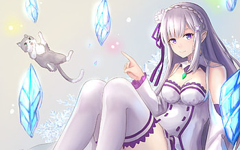 Anime, girl, white, legs HD wallpaper