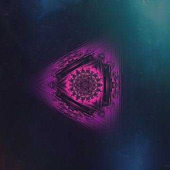 Miscellanea, Miscellaneous, Neon, Triangle, Mandala, Symmetric, Glitch Art, Glitz Art HD phone wallpaper