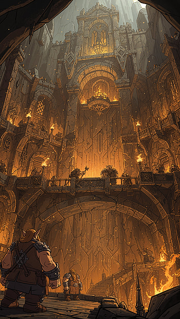 Emberhall Stronghold — Dwarven HD phone wallpaper