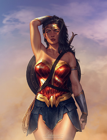 Wonder Woman, cloud, sky HD phone wallpaper