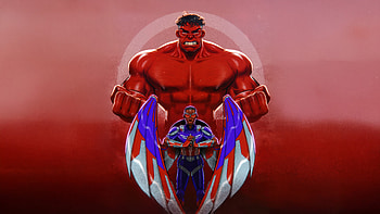 Captain America Vs Red Hulk A Fight For Justice, captain-america-brave-new-world, superheroes, artwork, art, digital-art, captain-america, anthony-mackie, red-hulk HD wallpaper
