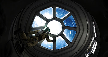 Universe, Porthole, Spaceship, Astronaut, Gravity, Weightlessness HD wallpaper