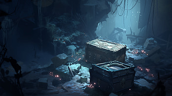 Mysterious Ruins and Hidden Treasure, treasure, fantasy, ruin HD wallpaper