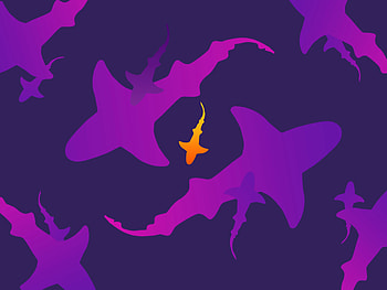 Art, Vector, Slope, Underwater World, Stingray HD wallpaper