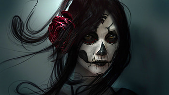 Skull Girl HD wallpaper