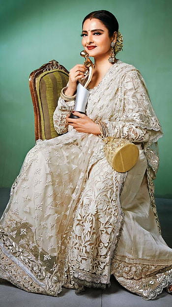 Rekha, bollywood actress, vintage HD phone wallpaper