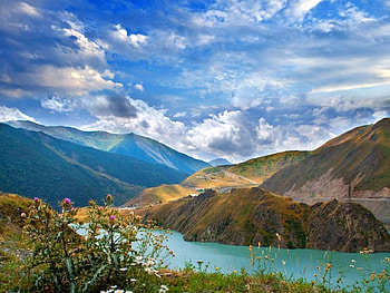River in Mountains, river, beautiful, mountains HD wallpaper