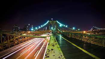 Brooklyn Bridge, Cityscape, City lights, Manhattan HD wallpaper