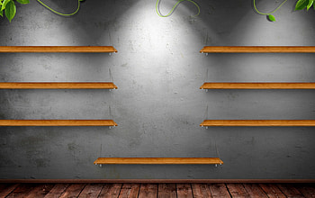 Shelves, fred, brown, wood, grey, light, green, wall HD wallpaper