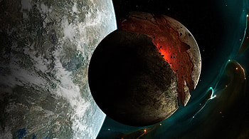 Victim of Gravity, galaxies, graphics, outerspace, planets HD wallpaper