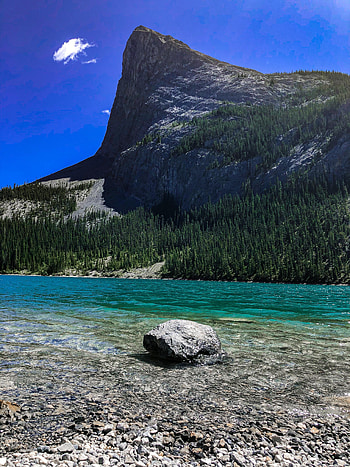 Nature, Pebble, Rock, Lake, Stone, Cliff HD phone wallpaper