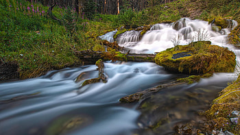 Spring in Banff National Park, Creek, canada, water, alberta, rocks HD wallpaper