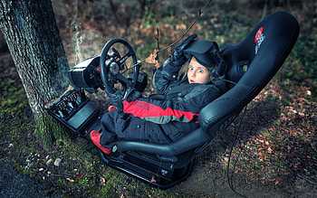 Dirt rally, blue, john wilhelm, funny, girl, child, copil HD wallpaper